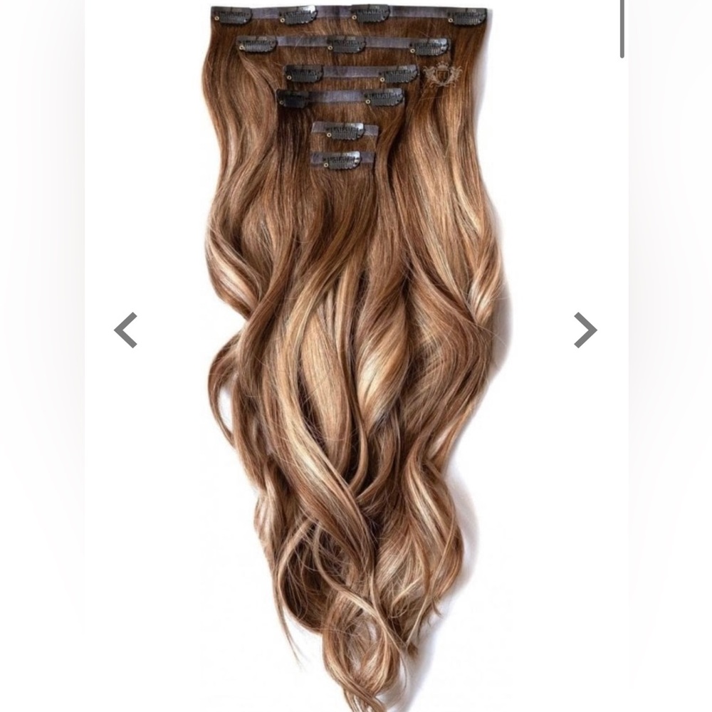 18” Human Hair Clip In Extensions
